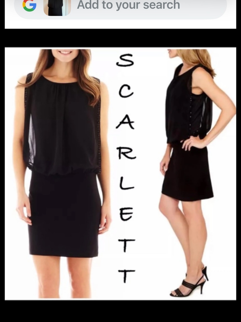 Scarlett Black Sleeveless Mini Blouson Dress
